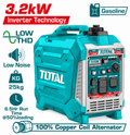 Generador portátil TOTAL Inverter a gasolina con especificaciones anunciadas de 3.2 kW
