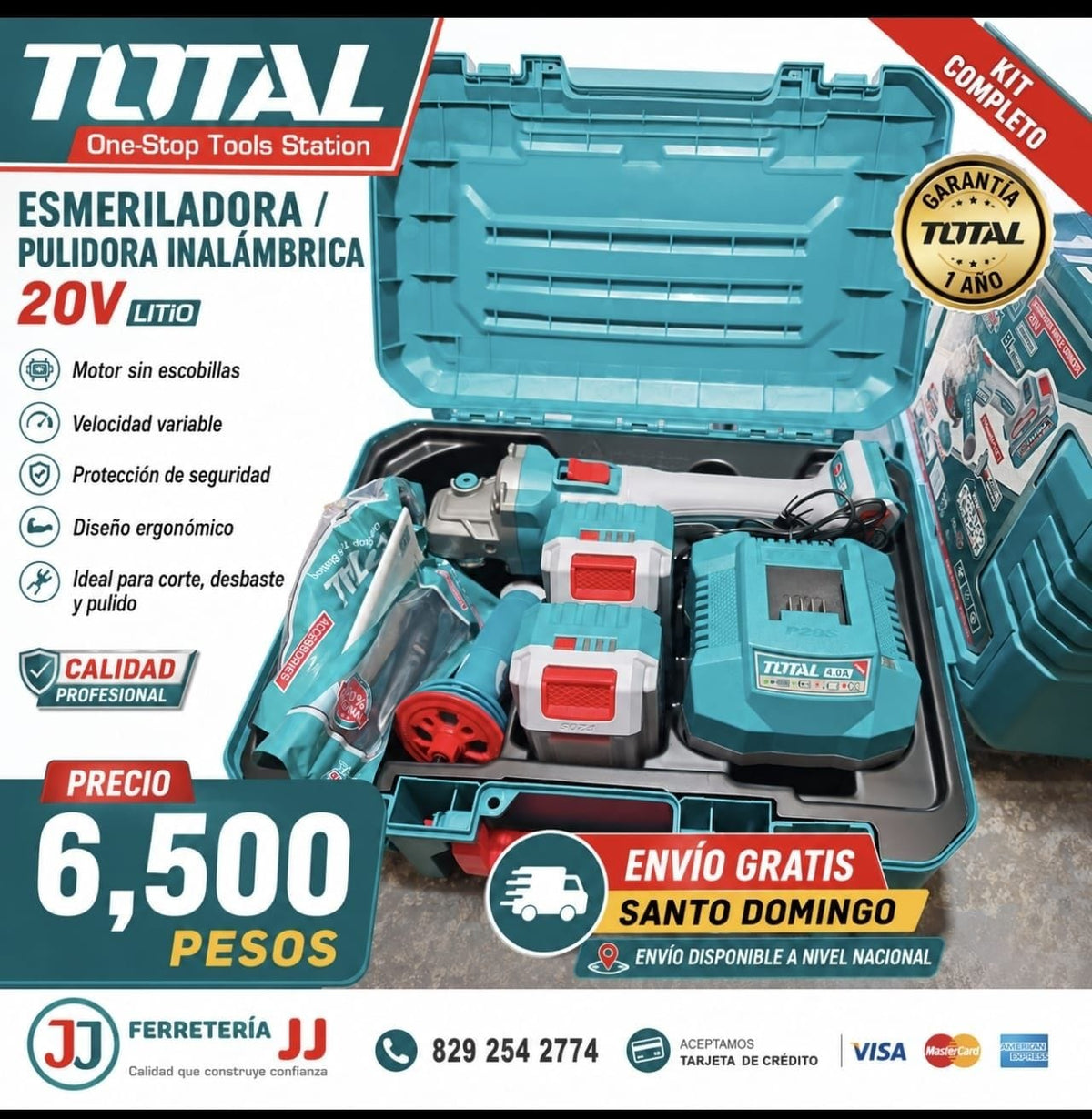 Pulidora inalámbrica TOTAL 20V